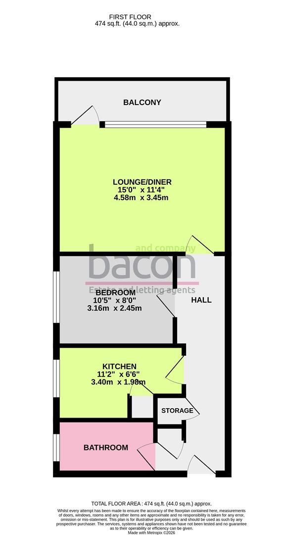 Floor Plan | Flat - Purpose Built | Rectory Road, Worthing, BN14 | For Sale